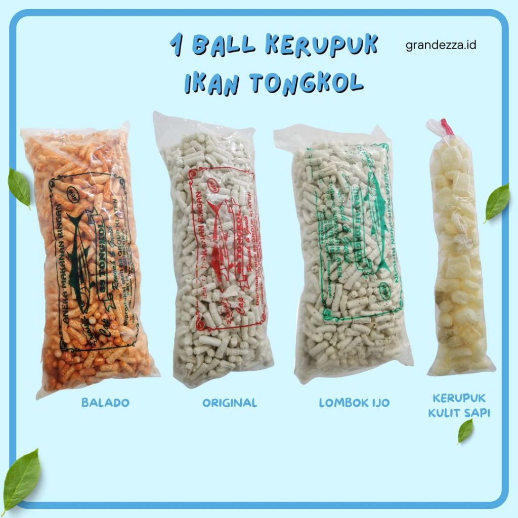 

1 Ball Kerupuk Ikan Tongkol Tersedia Rasa ORIGINAL, PEDES LOMBOK IJO, BALADO