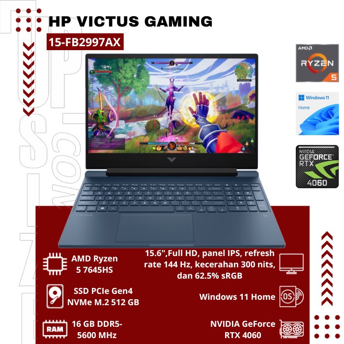 HP Victus Gaming 15-FB2997AX AMD Ryzen 5 7645HS