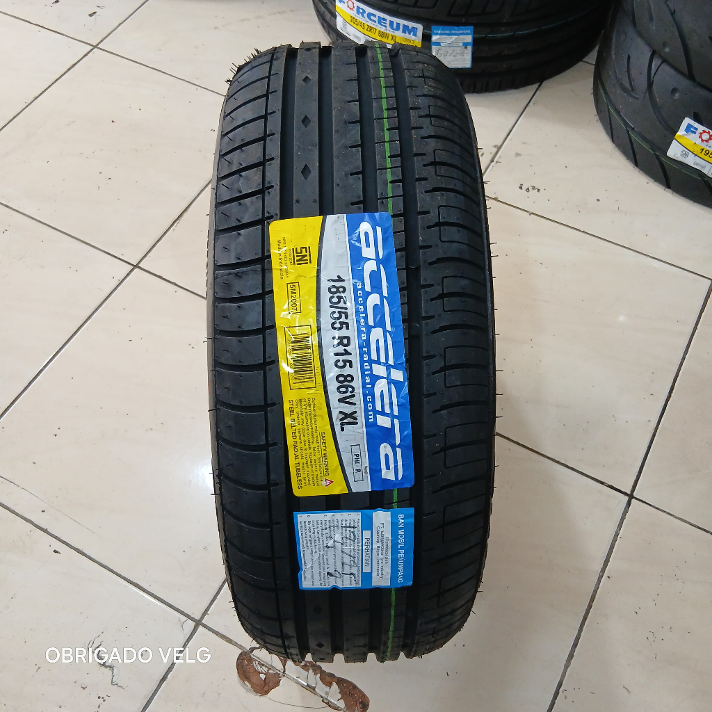 BAN MOBIL UKURAN STANDAR HONDA JAZZ RING 15 ACCELERA 185/55 R15 PRODUKSI TERBARU