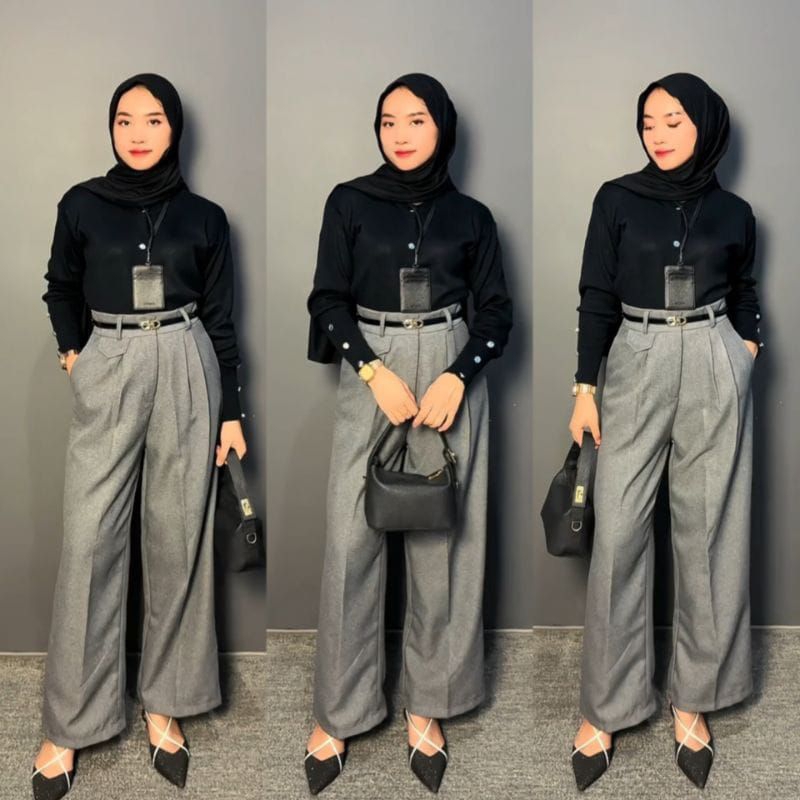 One Set Wanita / Cardigan Rajut + Oro Pants Haighwaist / Setelan Wanita / Setelan Wanita Kekinian / 