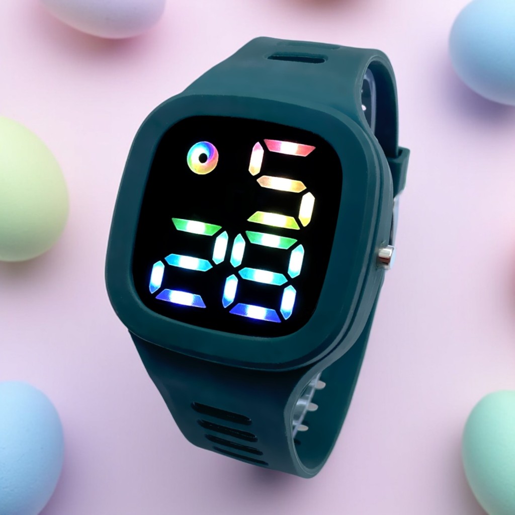 Jam Tangan KOTAK  Digital Pria Wanita Rubber  Electronic Fashion Anak Remaja Import Premium