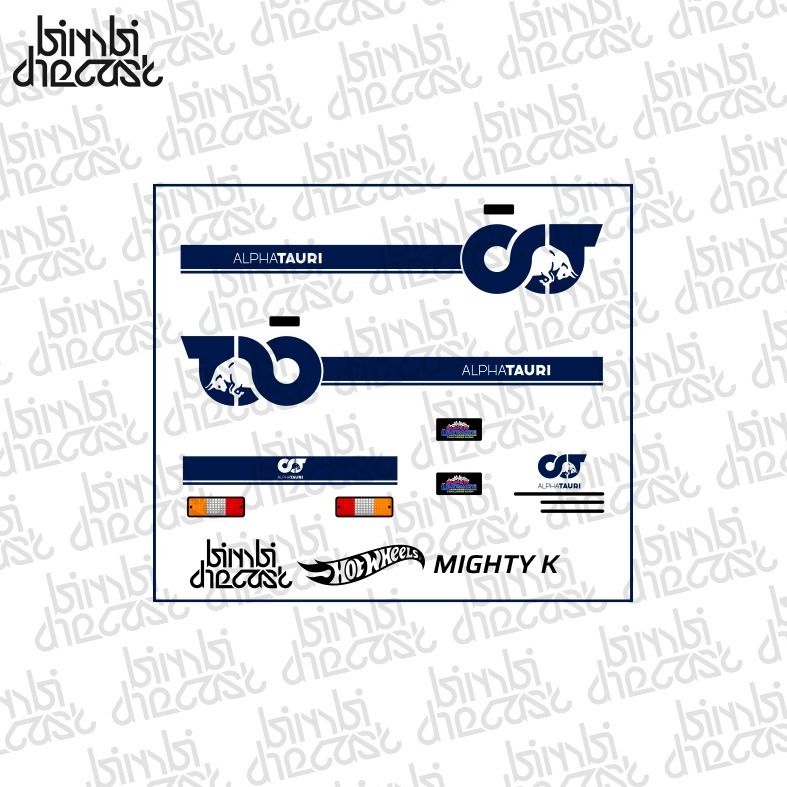 Decal Hotwheels Mighty K Alphatauri Transparan