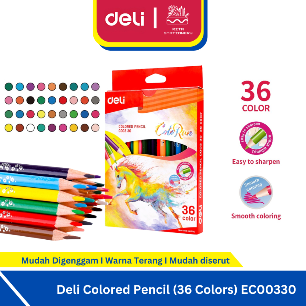

Deli Colored Pencil / Pensil Warna 36 Colour - EC00330
