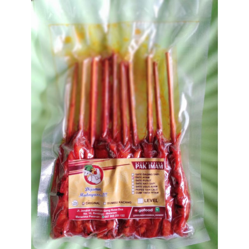 

Sate Daging Ayam Rembiga Khas Lombok Bumbu Kacang