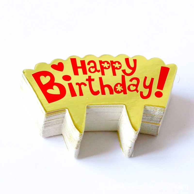 

HIASCAKE HBD Mini Kertas Isi 50 Warna Gold Tulisan Merah