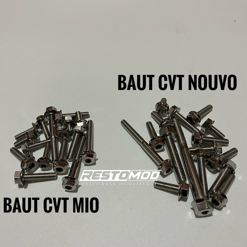 Baut cvt mio nouvo stainless 2 kunci baut cover cvt nouvo stainles baut stainless 2 kunci cvt mio