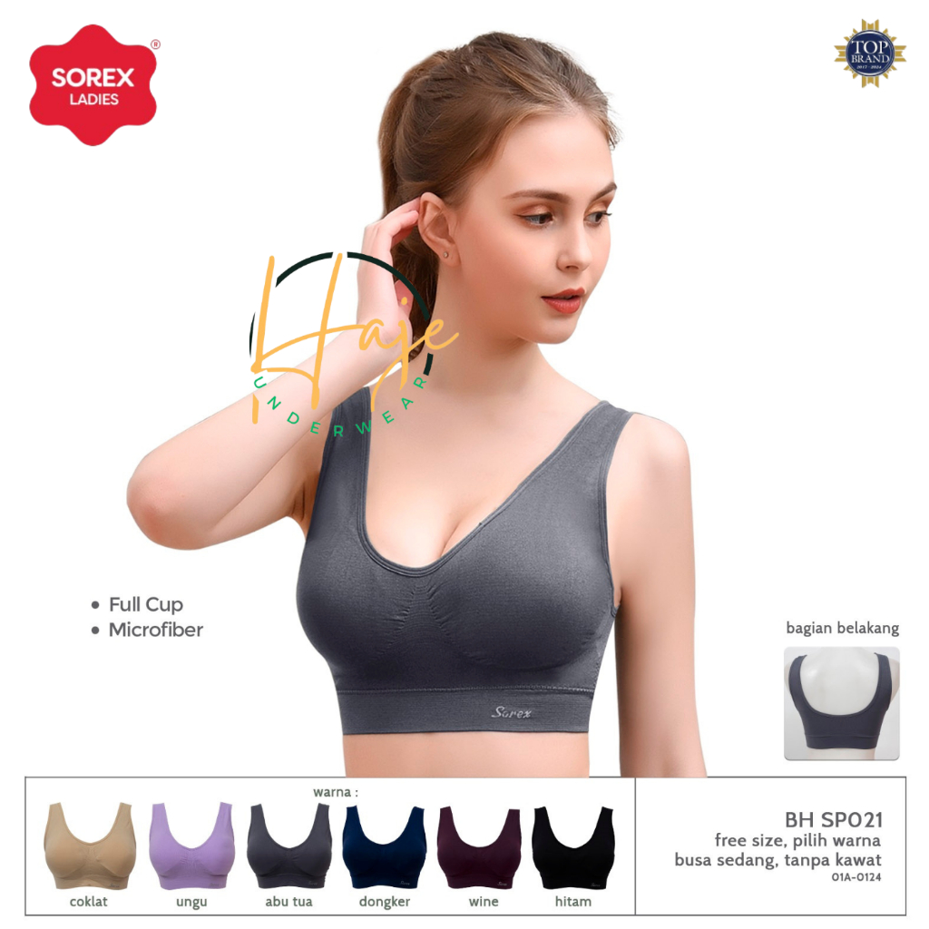 SOREX Bra BH Sport Senam Olahraga Busa bisa dilepas