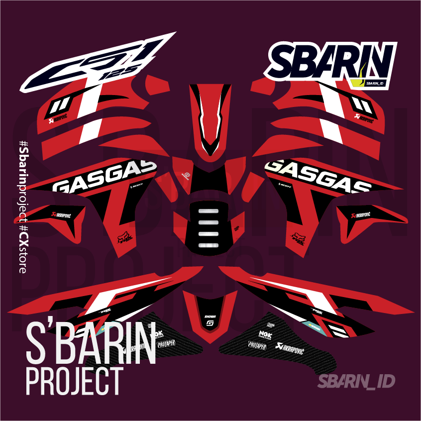 Decal Honda CS1 - GASGAS 1 I Sbarin Project