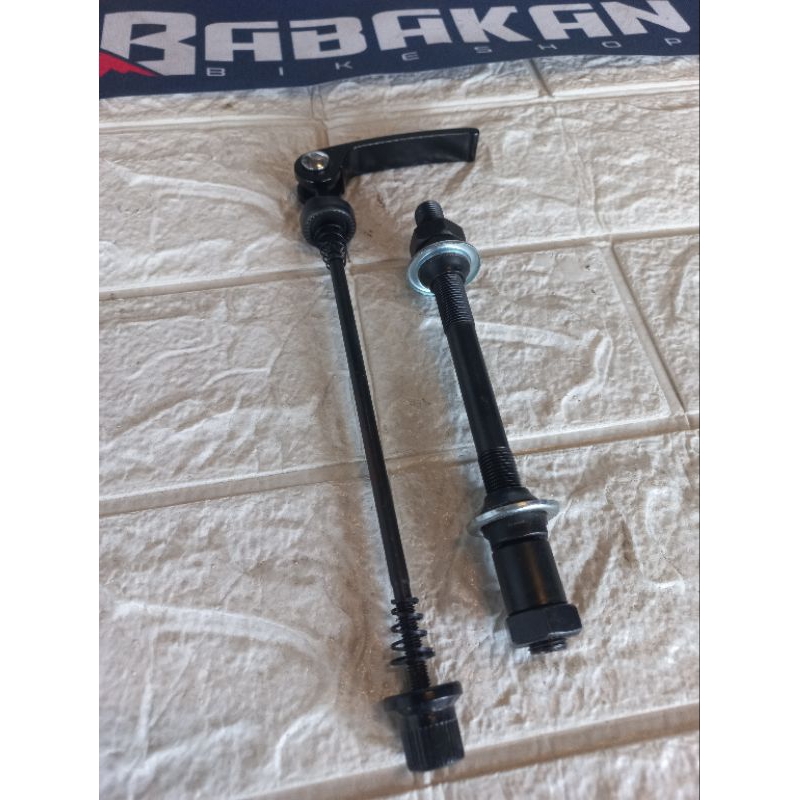 as qr sepeda belakang mtb besi baja hitam