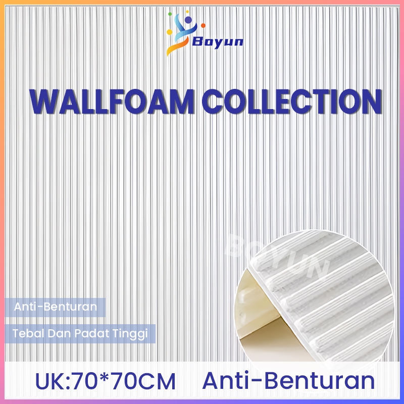 Wallpaper stiker dinding / Wallpaper Foam 3D Motif / PLAFON WALLPAPER MU Dekorasi Kamar 70x70CM