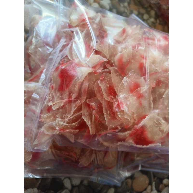 KERUPUK MERAH PUTIH MENTAH 250GR/KRUPUK MIE PECEL MEDAN