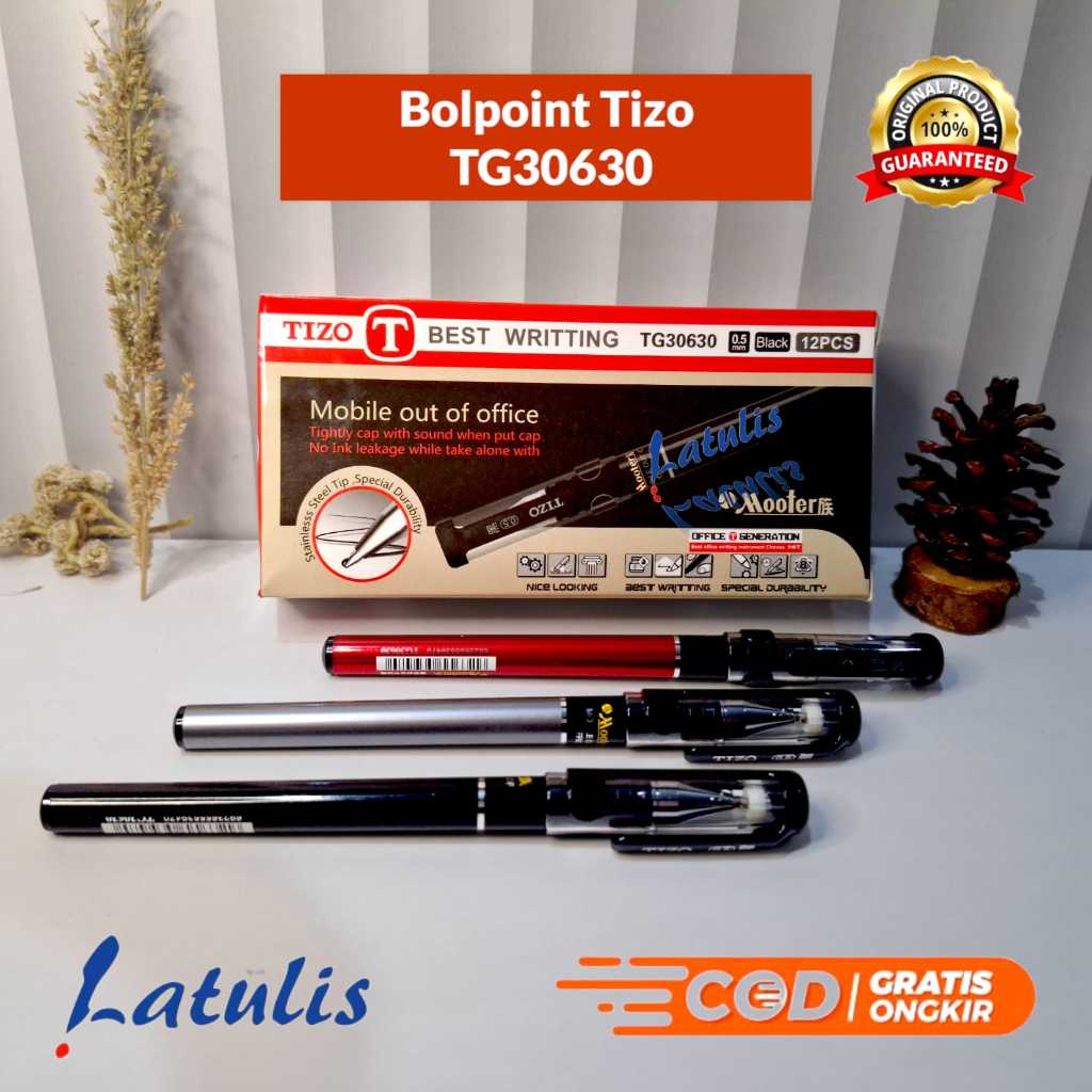 

BOLPOIN GEL TG30630 TIZO /BOLPEN 0.5 TIZO /PULPEN HITAM/PENA/PEN (006064