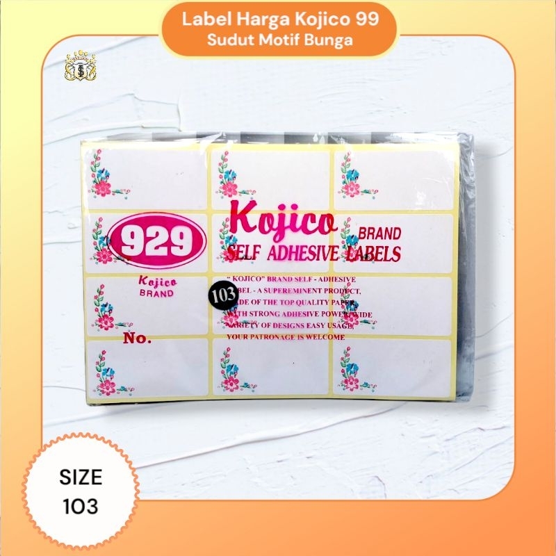 

[ ECER ] 1 Set Sticker Nama Kojico 929 No.103 Motif Tepi Bunga / Label Nama Buku / Undangan / Serbaguna