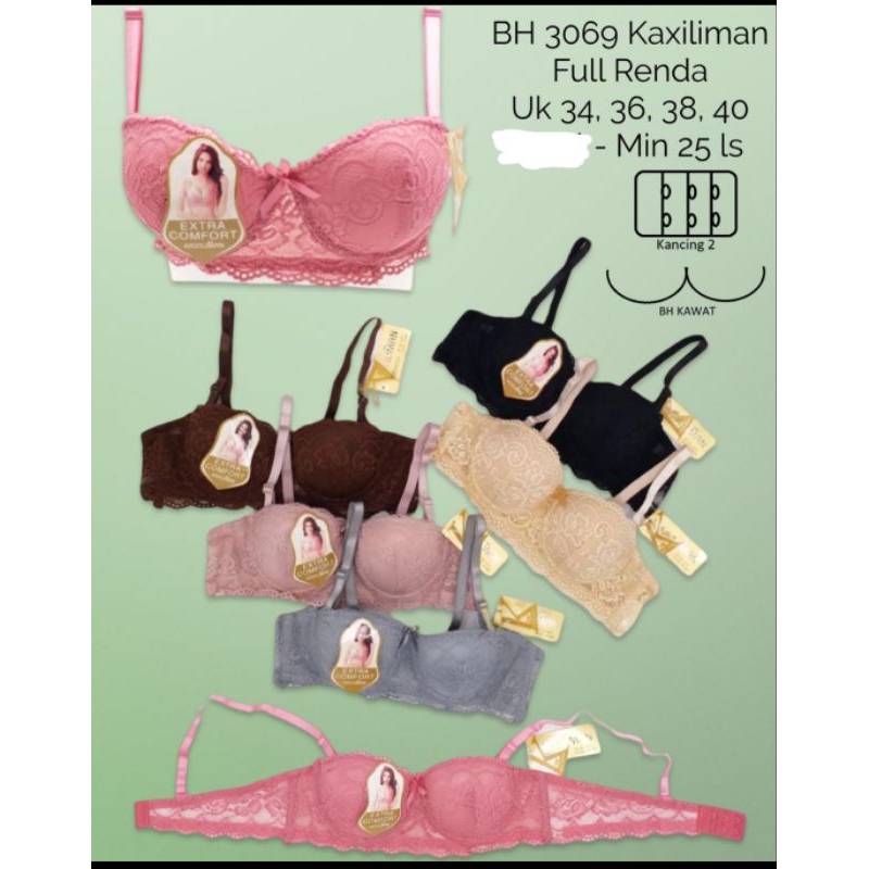 BRA 3069 AVILIA BRA KAWAT CUP A BUSA SEDANG TALI NYA BISA LEPAS PASANG