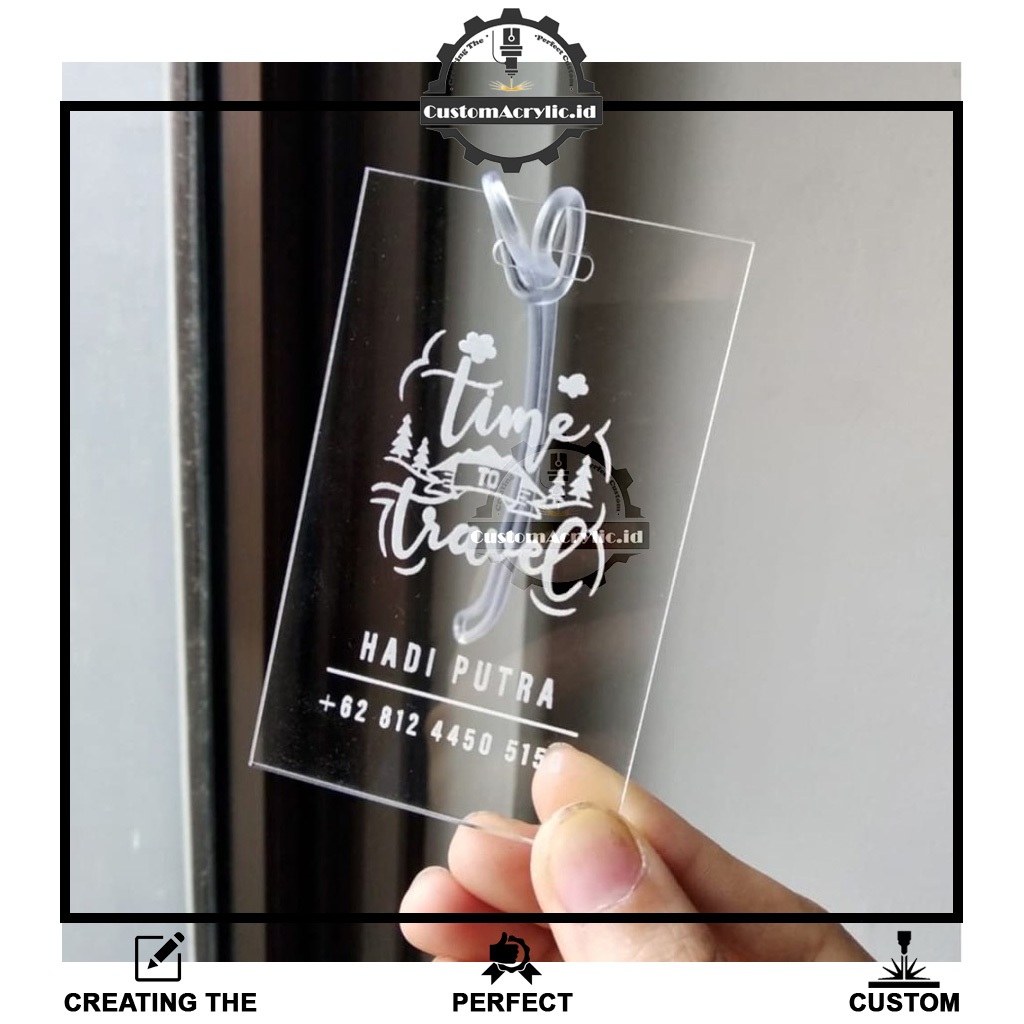 Custom Bag Tag Akrilik | Luggage Tag Acrylic TEBAL 3MM