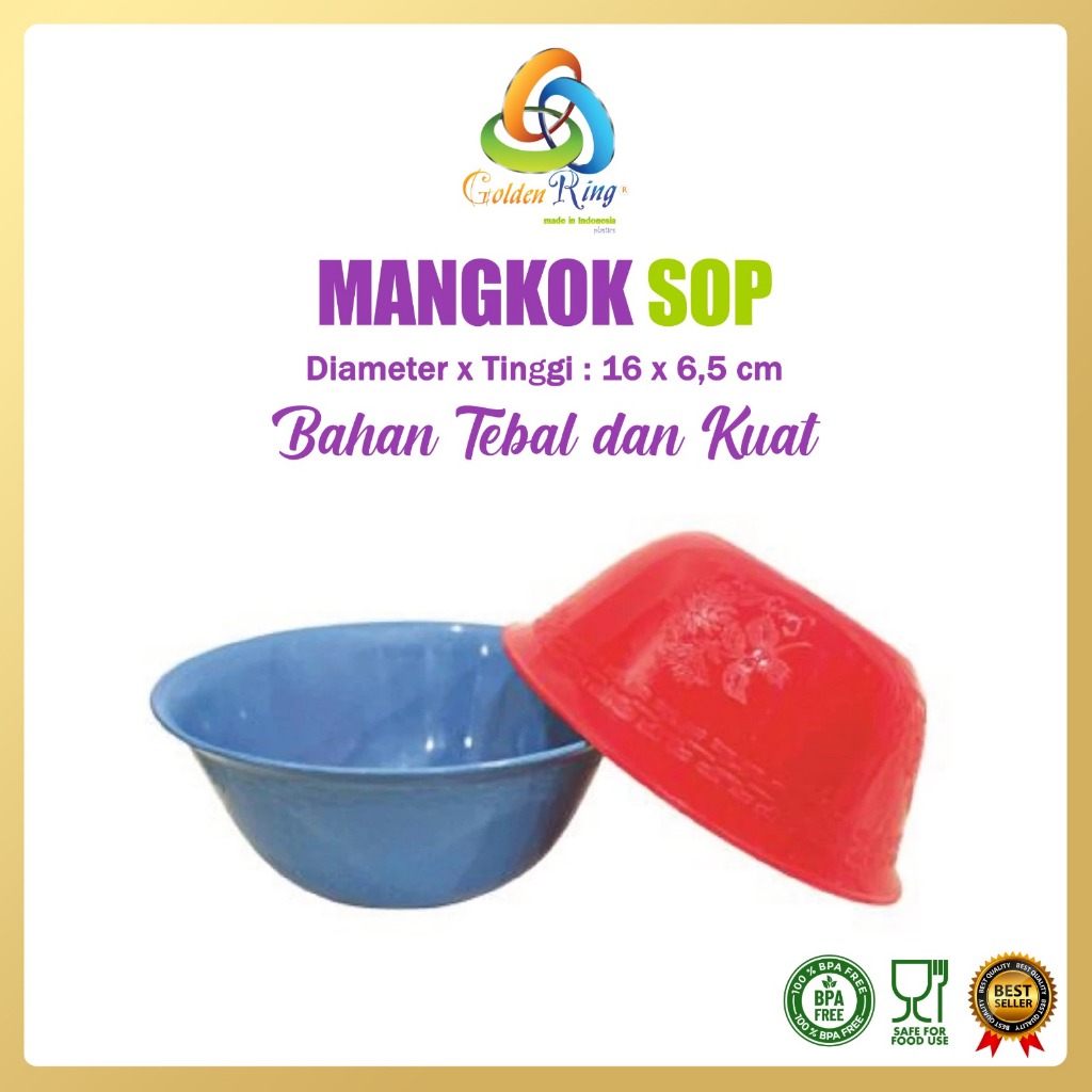 (6 PCS) Mangkok Plastik / Mangkok Bakso / Mangkok Lusinan / Mangkok SOP