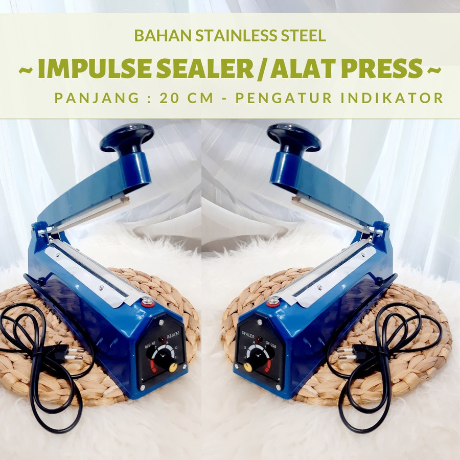 Mesin Pres Plastik  Kemasan Aluminium Foil  Sealer Press Plastik 20cm