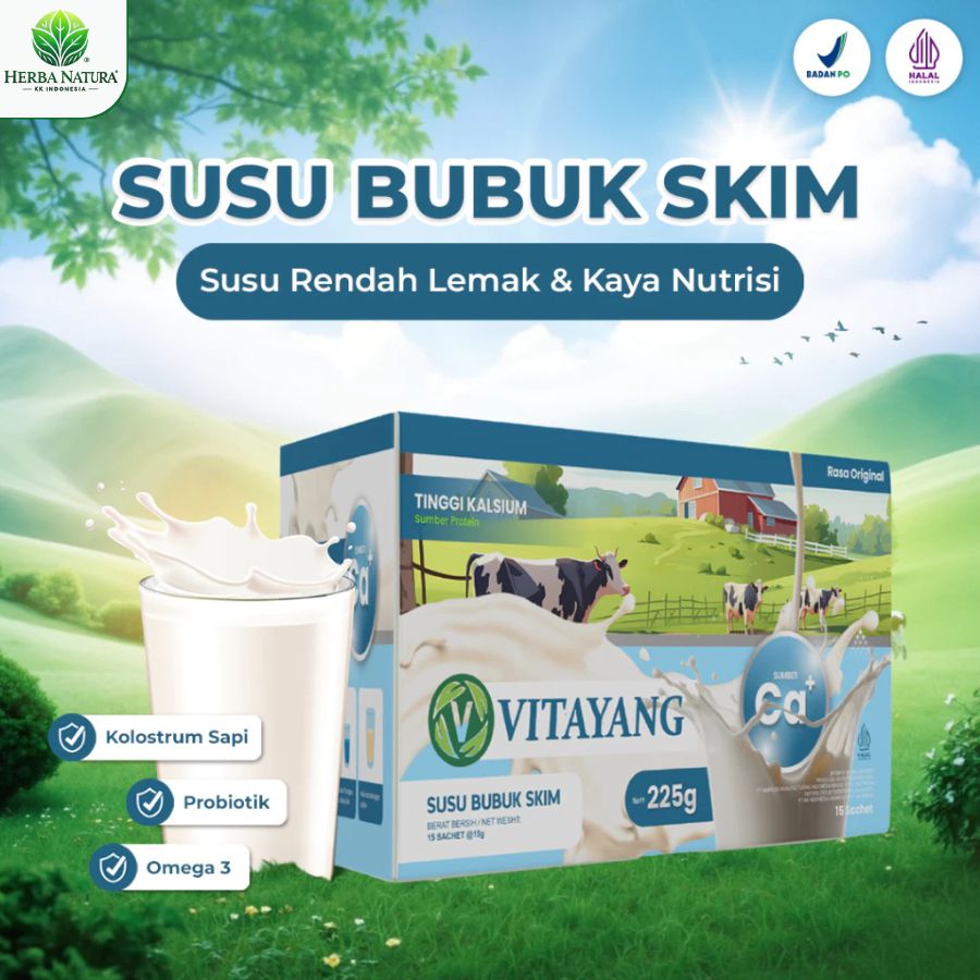 

Vitayang Skim Milk Original 15 Sachet – Susu Rendah Lemak Penunjang Imun Tubuh