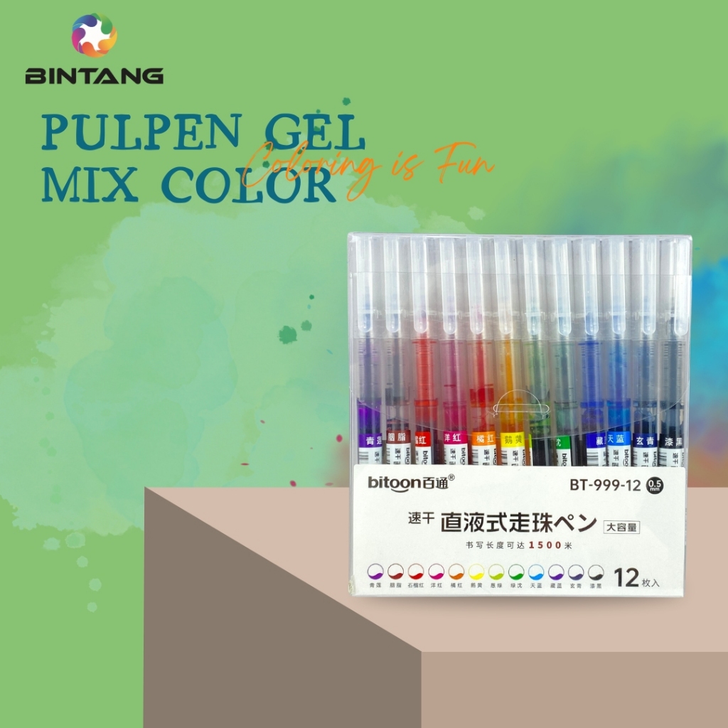 

PULPEN GEL MIX COLOR BT-999-12