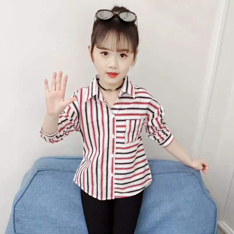 Kemeja Anak Perempuan Lengan Panjang/Baju Atasan Anak Perempuan(2-12thn)