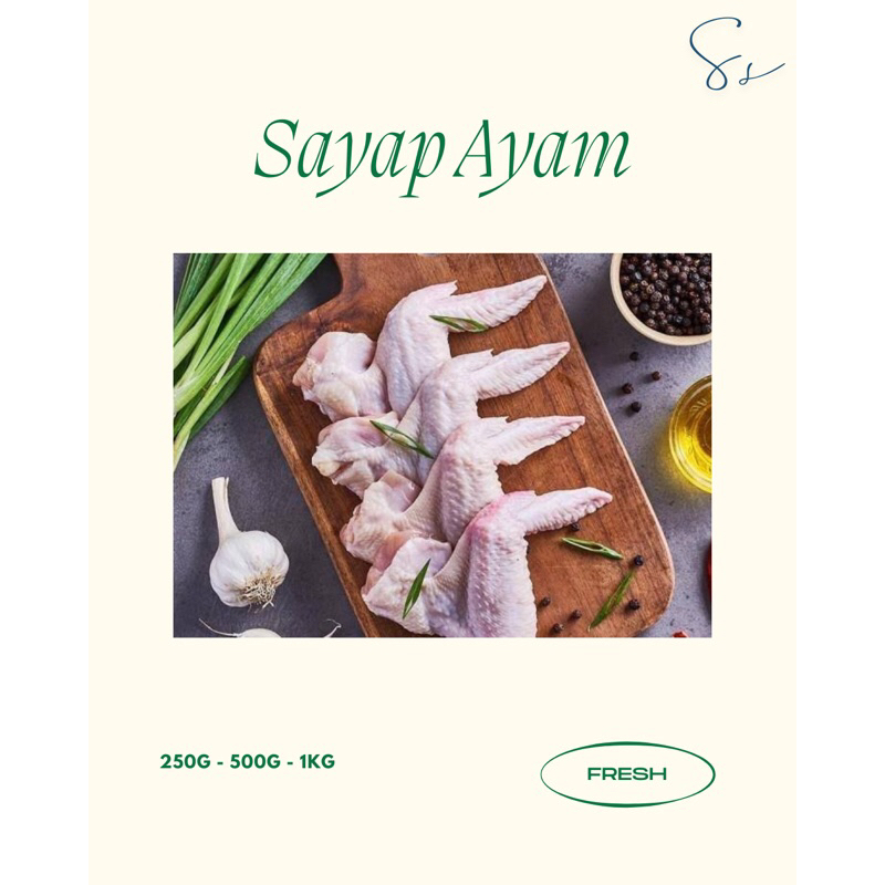 

Sayap Ayam Premium Frozen Fresh 500g - 1kg / Sayap Ayam / Ayam Potong