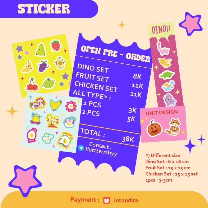 

[PRE-ORDER] Sticker lucu gemoyy