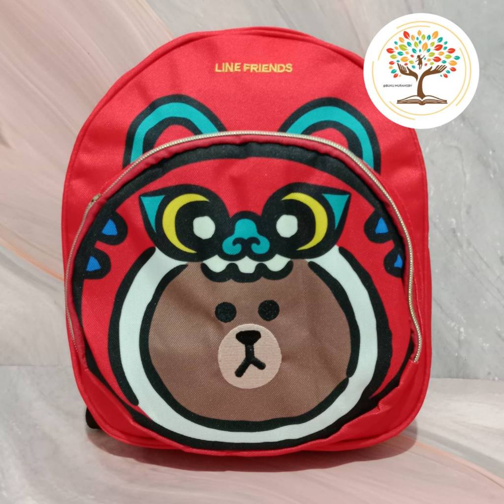 Tas Anak SIMILAC Motif LINE - Brown