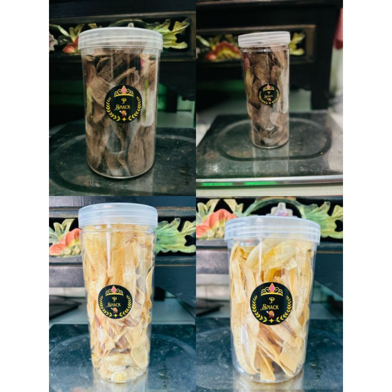 

Keripik pisang Gurih - manis - coklat (toples)