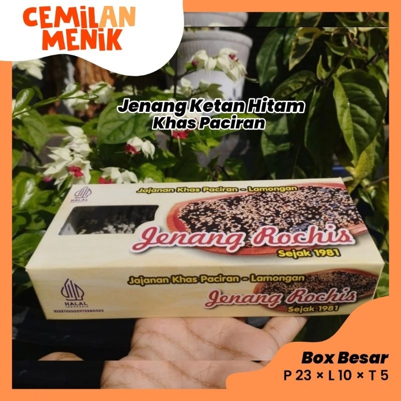 

Jenang Ketan Hitam Khas Paciran Lamongan/Jenang Rochis Tanpa Pengawet Ukuran Box Besar (Repack Pakai Plastik)