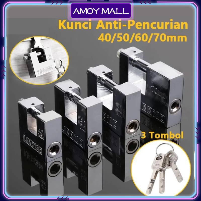 Gembok Stanless Berat Anti Karat/Anti Maling/Gembok Anti Rust/Gembok Anti Cut /Gembok Rumah Pagar Ge