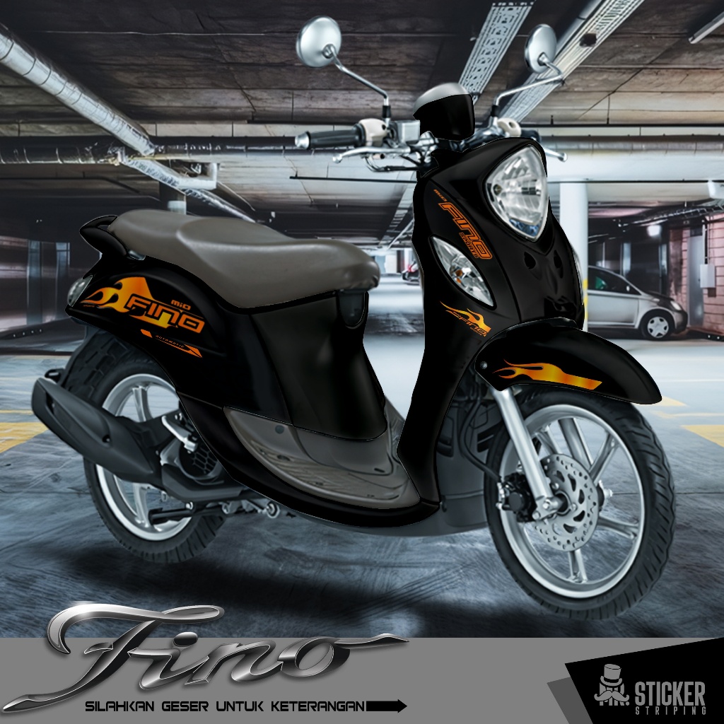 Striping UV Transparan Yamaha Fino FI 125 Grande Premium Custom Sticker Less Lis Motor Variasi 02