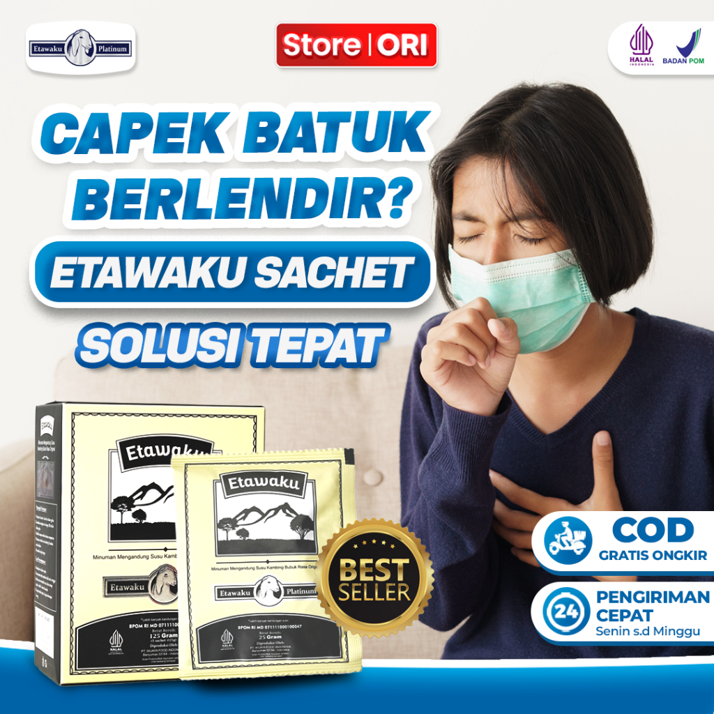 

Etawaku Sachet Solusi Tepat Atasi Batuk Berlendir Bronkhitis Batuk Berdarah Original