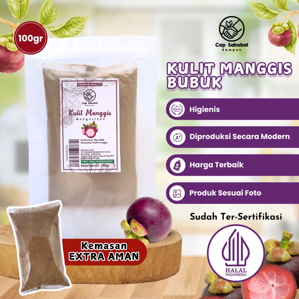 

100gr Kulit Manggis Bubuk / Ground Mangosteen / Rempah / JSR 100% PREMIUM QUALITY