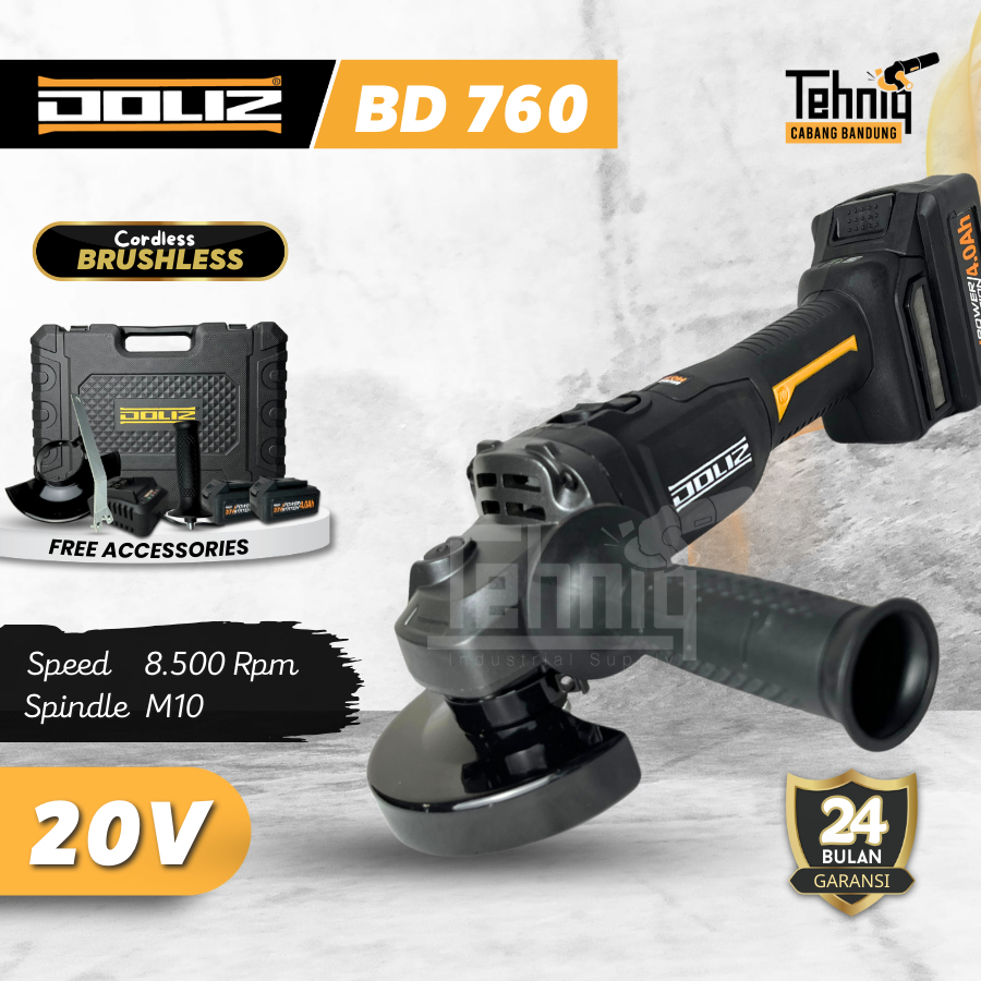 Mesin Gerinda DOLIZ BD 760 Cordless Brushless Angle Grinder