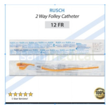 Rusch 2 Way Folley Catheter - 12 FR