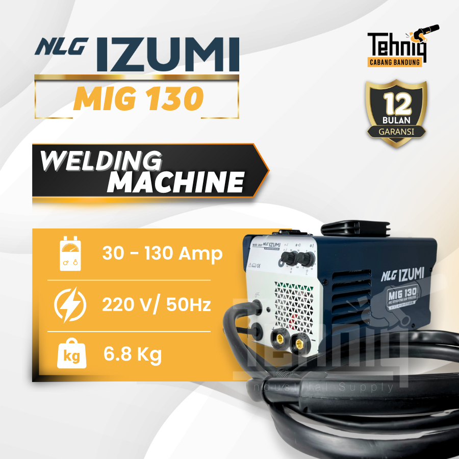 MESIN LAS LISTRIK IZUMI MIG 130 MESIN LAS GAS CO2 / TANPA GAS CO2 (BONUS KAWAT LAS 1KG)