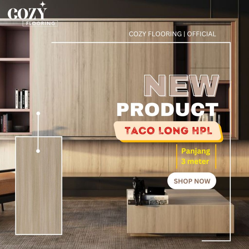 Taco Long HPL panjang 3 meter | HPL pelapis Furniture