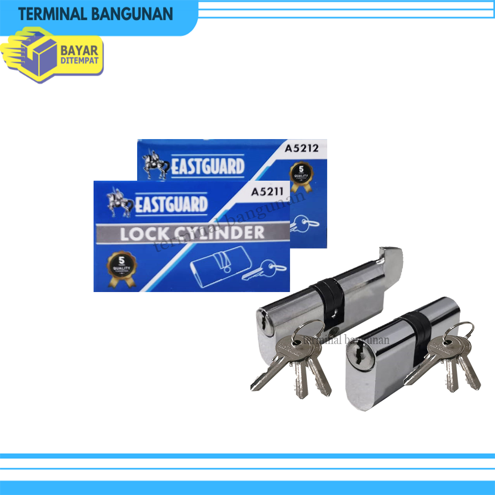 Silinder Kunci Pintu Alumunium Easguard Silinder Kunci Alumunium A5211-A5212