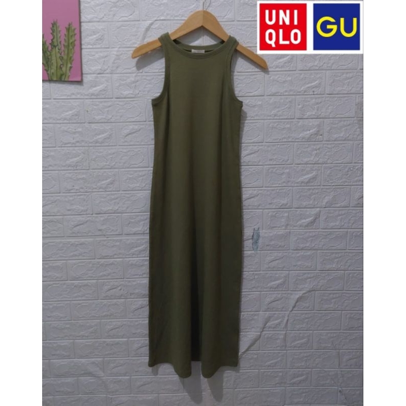P❤️ GU Sage Knit Long Dress