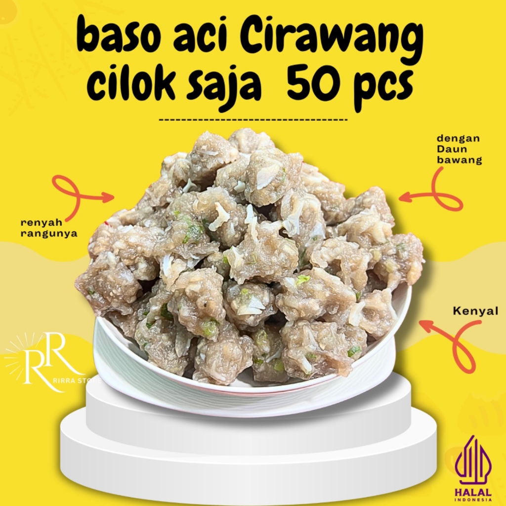

50 Pcs Baso Aci Cirawang [Hanya Cilok Saja] Hotpot Instan Food Bawang Pedas Kuah Mie Makanan