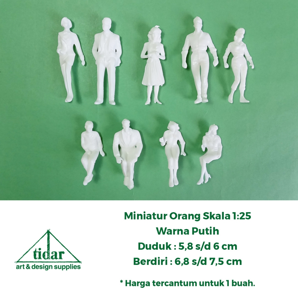 

[MR] AE - Miniatur Manusia Skala 1:25 - Figure - Maket Orang Warna Putih