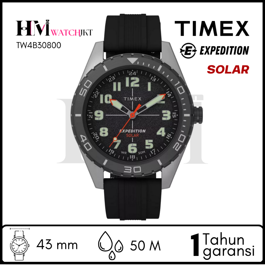 TIMEX TW4B30800 Expedition Field Solar Jam Tangan Pria Original Analog Antiair