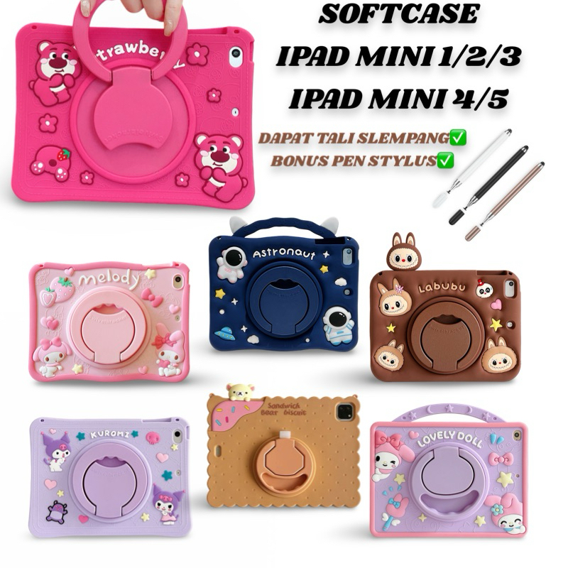 Case Karakter for iPad Mini 1 / Mini 2 / Mini 3 / iPad Mini 4 / Mini 5 Softcase Motif Lucu Anak Casi
