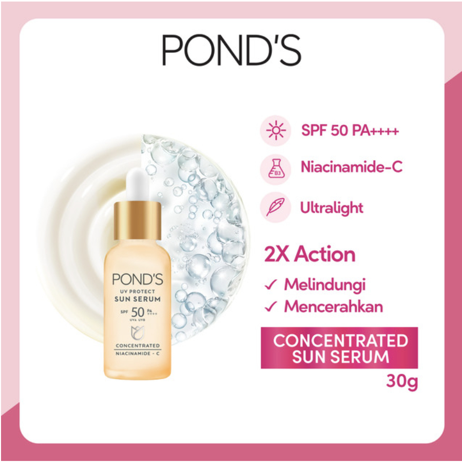 PONDS UV PROTECT SUN SERUM BOTTLE SPF50+ PA++++ / SUNSCREEN PONDS SPF 50