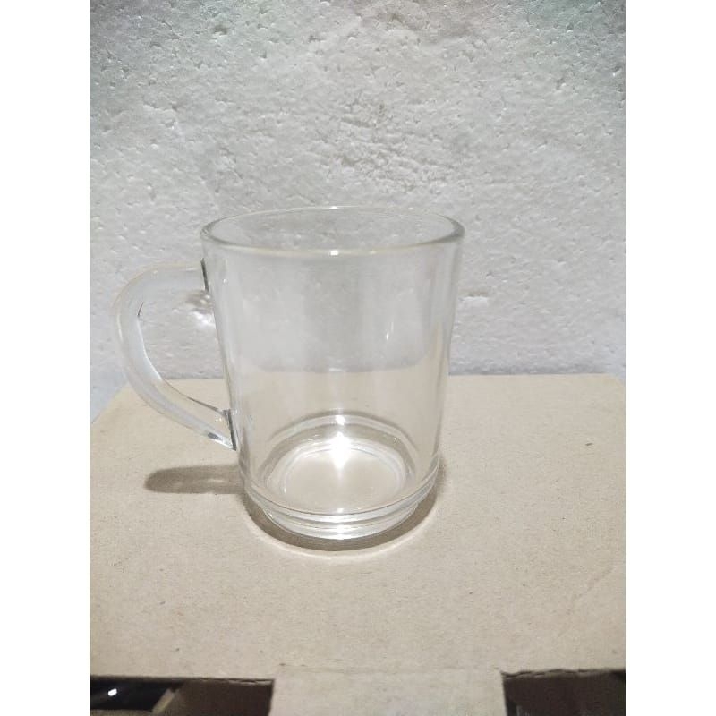 Gelas kopi polos gagang beling 200ml - Gelas polos teh, gelas kopi