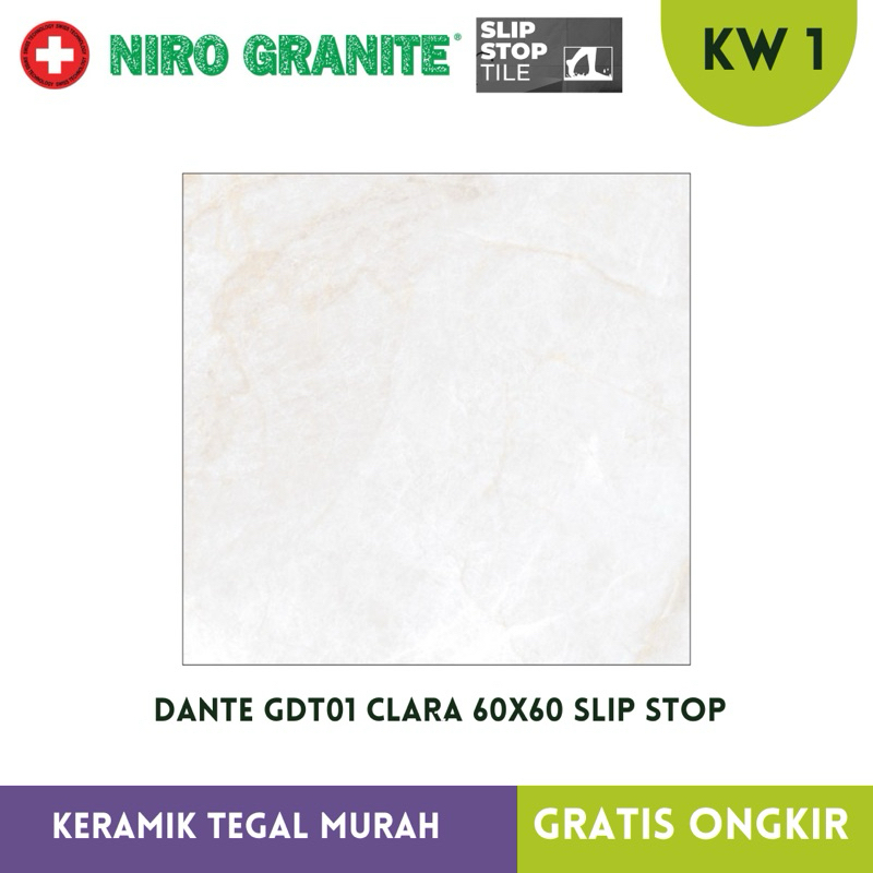 TERBARU Granit Slip Stop Putih Niro 60x60 GDT01 Clara kw1 anti kepleset