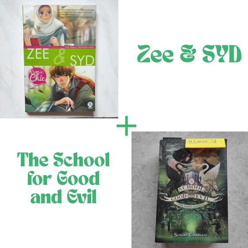The School for Good and Evil + ZEE & SYD, Buku Komik Remaja, Novel setengah komik (Preloved)