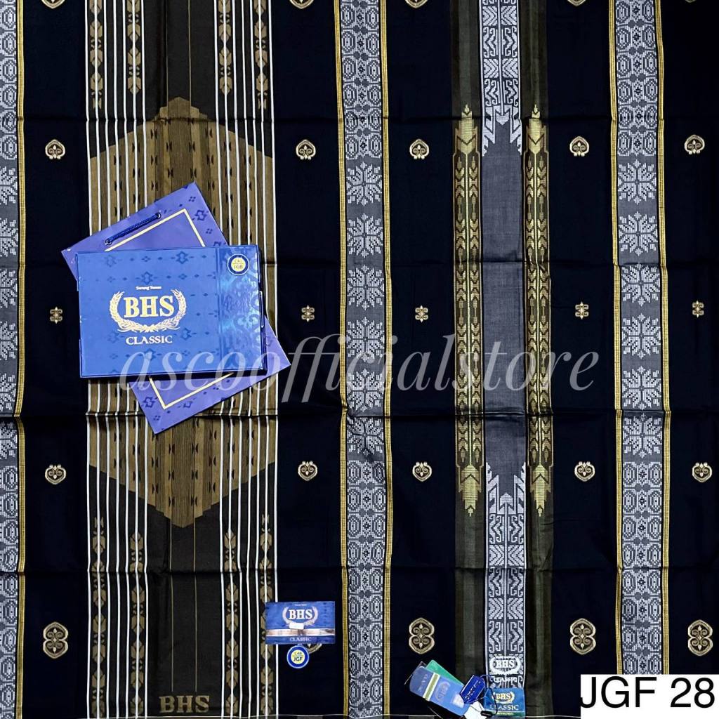 SARUNG BHS CLASSIC GOLD SILVER JAQUARD SONGKET DOBBY KAWUNG TIMBUL MESRES