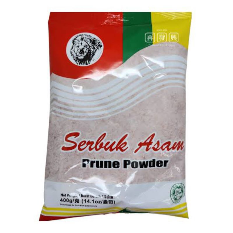 

Bumbu Serbuk Asam Manis Asin Buah Asamboy Malaysia Prune Powder 400g Cap Lion