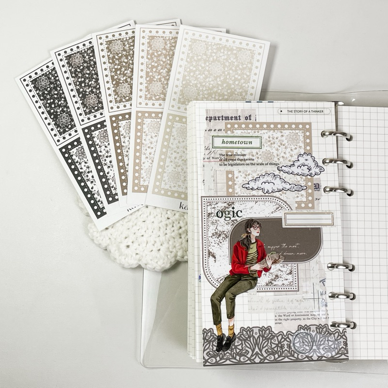 

10pcs Deco Paper: Frame 6 - Flower DIY Kertas Dekorasi Journal Journaling Bujo Scrapbooking by KaoyaShop